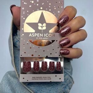 Red Aspen Glitter Press-On Nails